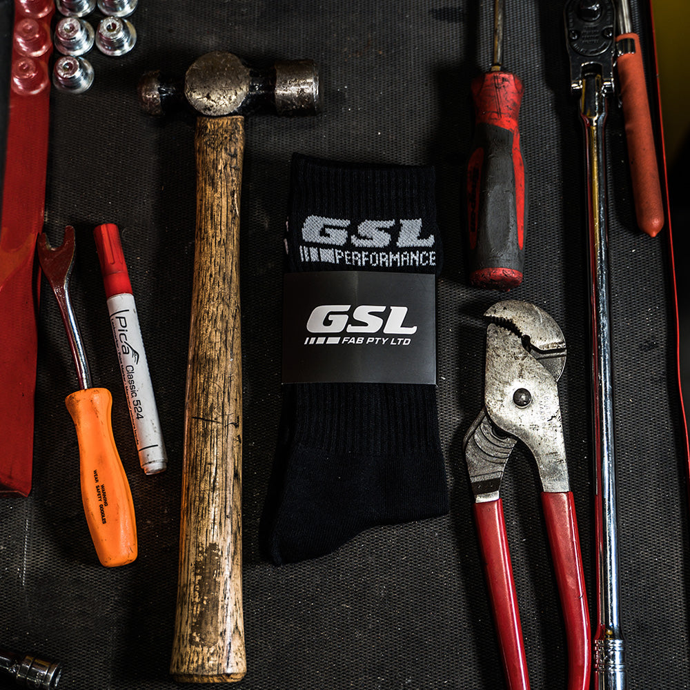 GSL Performance Black Crew Socks (3 Pack)